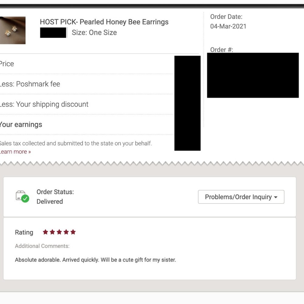 HOST PICK- Pearled Honey Bee Earrings - Picture 7 of 8